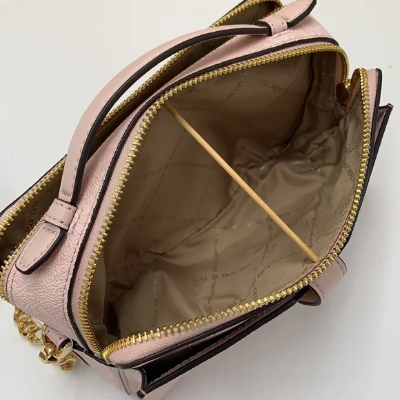 MICHAEL KORS JET SET ITEM MEDIUM DOUBLE ZIP PHONE XBODY LIGHT POWDER BLUSH MULTI - Picture 13 of 16